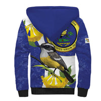 US Virgin Islands Sherpa Hoodie Bananaquit Bird Mix Ginger Thomas Flower - Wonder Print Shop
