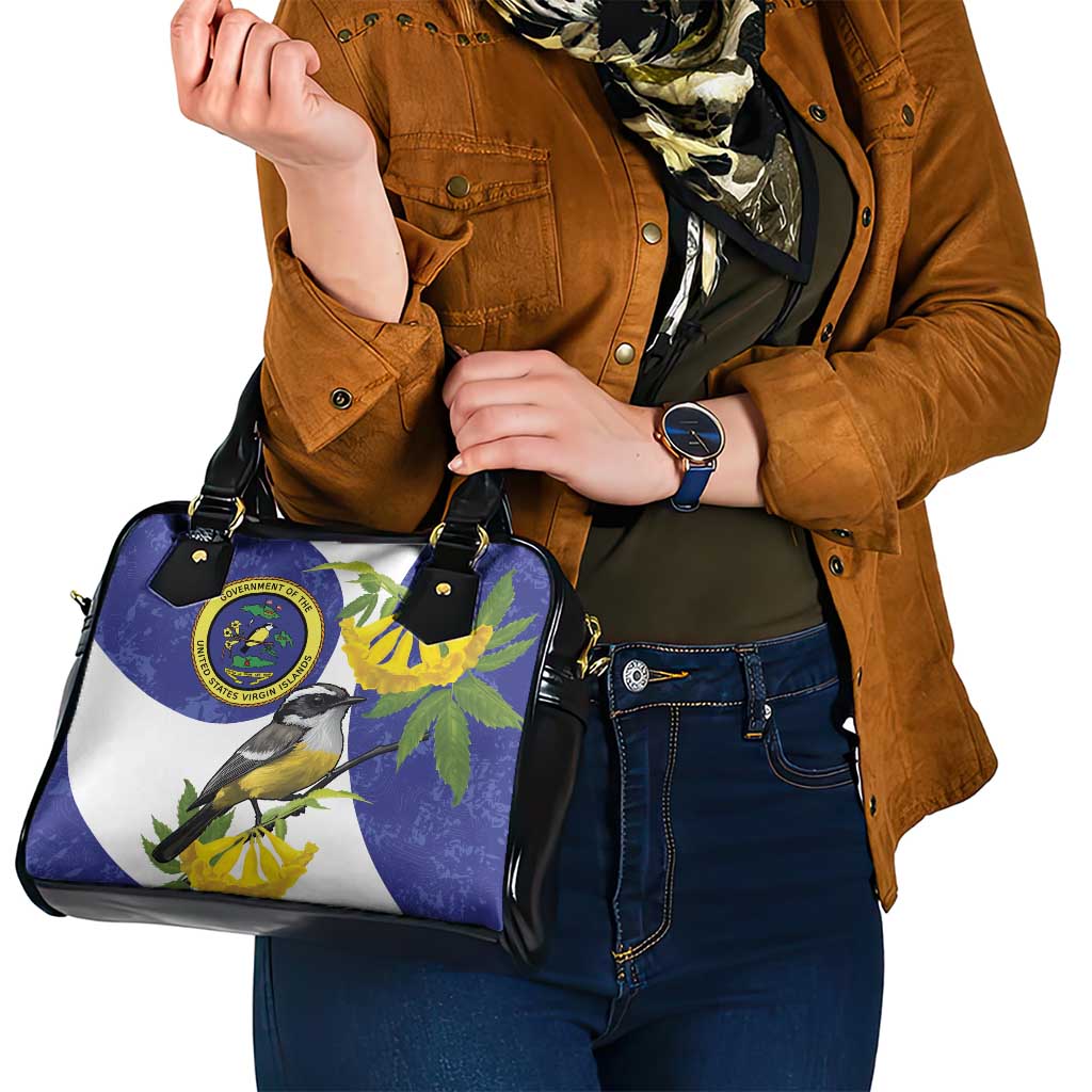 US Virgin Islands Shoulder Handbag Bananaquit Bird Mix Ginger Thomas Flower - Wonder Print Shop