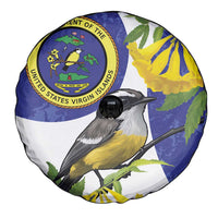 US Virgin Islands Spare Tire Cover Bananaquit Bird Mix Ginger Thomas Flower - Wonder Print Shop