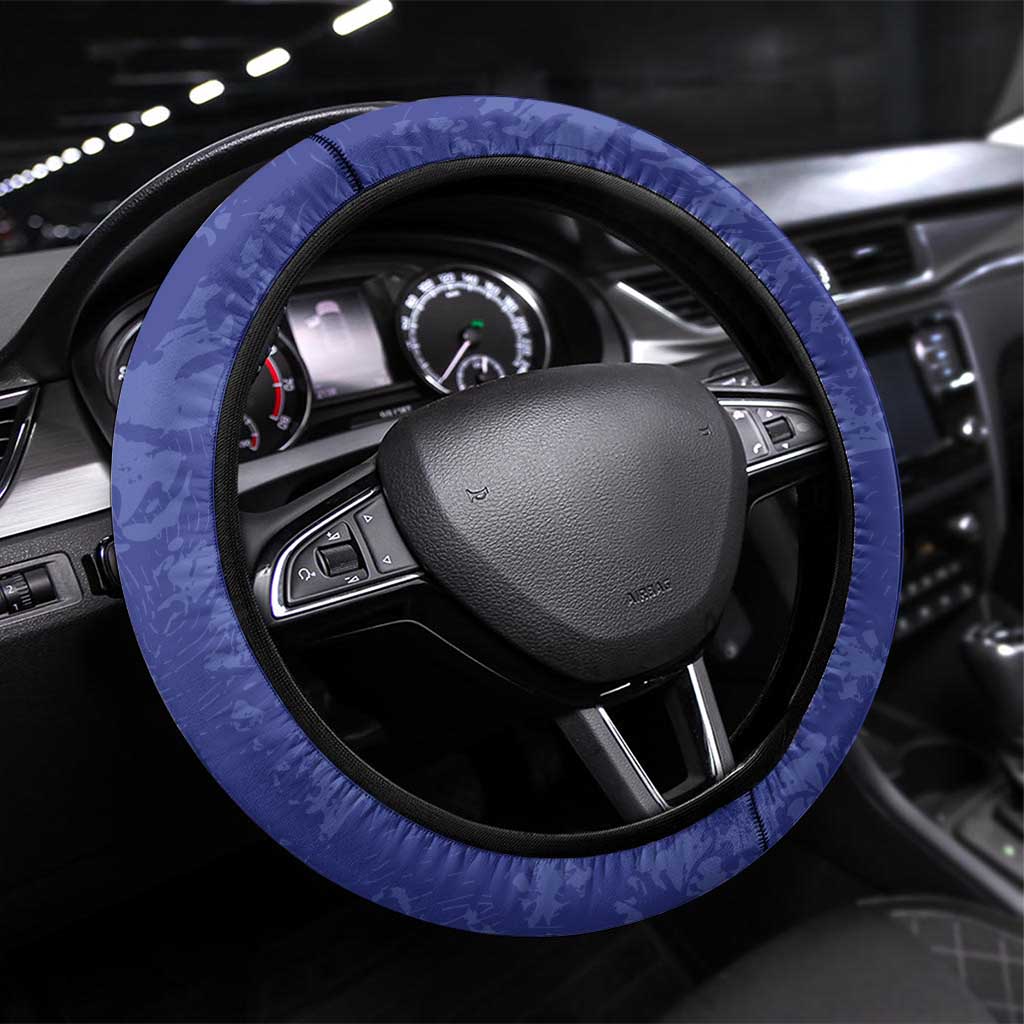 US Virgin Islands Steering Wheel Cover Bananaquit Bird Mix Ginger Thomas Flower - Wonder Print Shop