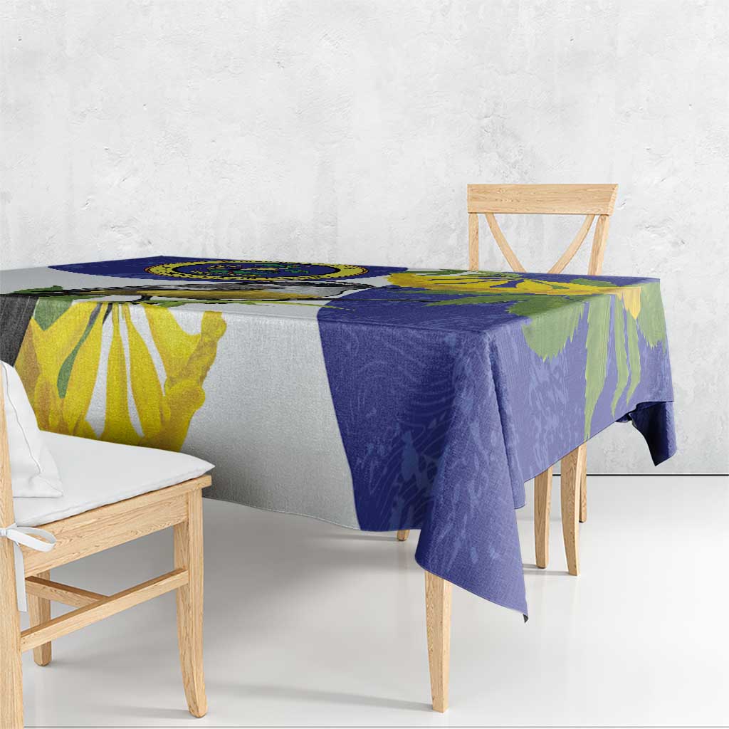 US Virgin Islands Tablecloth Bananaquit Bird Mix Ginger Thomas Flower - Wonder Print Shop