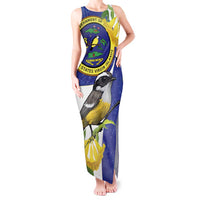 US Virgin Islands Tank Maxi Dress Bananaquit Bird Mix Ginger Thomas Flower - Wonder Print Shop
