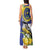 US Virgin Islands Tank Maxi Dress Bananaquit Bird Mix Ginger Thomas Flower - Wonder Print Shop