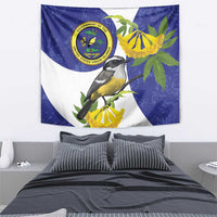 US Virgin Islands Tapestry Bananaquit Bird Mix Ginger Thomas Flower - Wonder Print Shop
