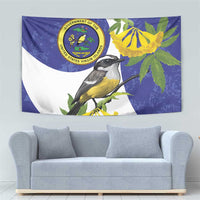 US Virgin Islands Tapestry Bananaquit Bird Mix Ginger Thomas Flower - Wonder Print Shop