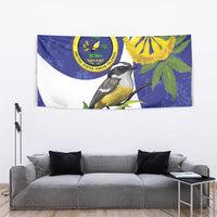 US Virgin Islands Tapestry Bananaquit Bird Mix Ginger Thomas Flower - Wonder Print Shop