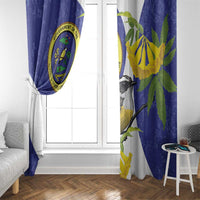 US Virgin Islands Window Curtain Bananaquit Bird Mix Ginger Thomas Flower - Wonder Print Shop