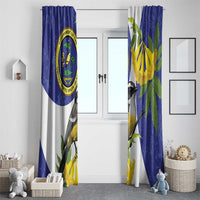 US Virgin Islands Window Curtain Bananaquit Bird Mix Ginger Thomas Flower - Wonder Print Shop
