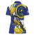 US Virgin Islands Women Polo Shirt Bananaquit Bird Mix Ginger Thomas Flower - Wonder Print Shop
