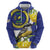 US Virgin Islands Zip Hoodie Bananaquit Bird Mix Ginger Thomas Flower - Wonder Print Shop