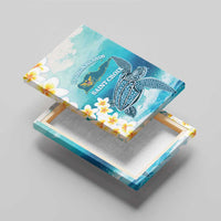 US Virgin Islands St Croix Canvas Wall Art Twin City Leatherback With Plumeria - Wonder Print Shop