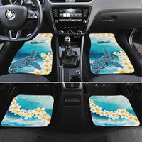 US Virgin Islands St Croix Car Mats Twin City Leatherback With Plumeria - Wonder Print Shop