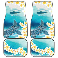 US Virgin Islands St Croix Car Mats Twin City Leatherback With Plumeria - Wonder Print Shop