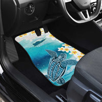 US Virgin Islands St Croix Car Mats Twin City Leatherback With Plumeria - Wonder Print Shop
