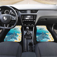 US Virgin Islands St Croix Car Mats Twin City Leatherback With Plumeria - Wonder Print Shop