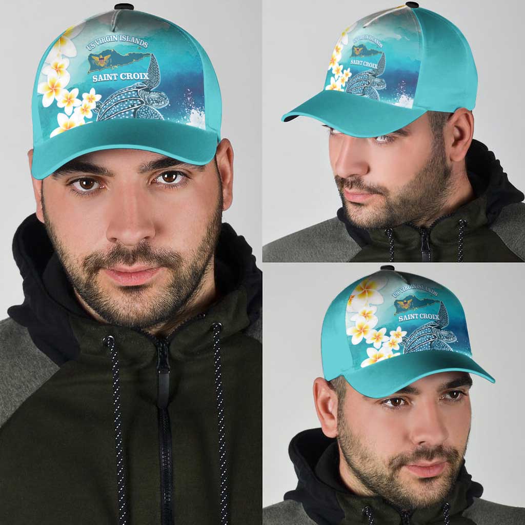 US Virgin Islands St Croix Classic Cap Twin City Leatherback With Plumeria - Wonder Print Shop