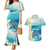 US Virgin Islands St Croix Couples Matching Mermaid Dress and Hawaiian Shirt Twin City Leatherback With Plumeria