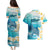 US Virgin Islands St Croix Couples Matching Puletasi and Hawaiian Shirt Twin City Leatherback With Plumeria