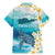 US Virgin Islands St Croix Family Matching Mermaid Dress and Hawaiian Shirt Twin City Leatherback With Plumeria - Wonder Print Shop