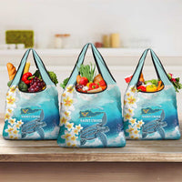 US Virgin Islands St Croix Grocery Bag Twin City Leatherback With Plumeria