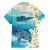 US Virgin Islands St Croix Hawaiian Shirt Twin City Leatherback With Plumeria - Wonder Print Shop
