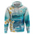 US Virgin Islands St Croix Hoodie Twin City Leatherback With Plumeria - Wonder Print Shop
