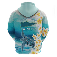US Virgin Islands St Croix Hoodie Twin City Leatherback With Plumeria - Wonder Print Shop