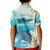 US Virgin Islands St Croix Kid Polo Shirt Twin City Leatherback With Plumeria - Wonder Print Shop