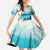 US Virgin Islands St Croix Kid Short Sleeve Dress Twin City Leatherback With Plumeria - Wonder Print Shop