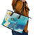 US Virgin Islands St Croix Leather Tote Bag Twin City Leatherback With Plumeria