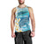 US Virgin Islands St Croix Men Tank Top Twin City Leatherback With Plumeria - Wonder Print Shop