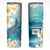 US Virgin Islands St Croix Skinny Tumbler Twin City Leatherback With Plumeria - Wonder Print Shop