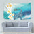 US Virgin Islands St Croix Tapestry Twin City Leatherback With Plumeria - Wonder Print Shop
