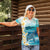 US Virgin Islands St Croix Women Polo Shirt Twin City Leatherback With Plumeria - Wonder Print Shop