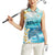 US Virgin Islands St Croix Women Sleeveless Polo Shirt Twin City Leatherback With Plumeria - Wonder Print Shop