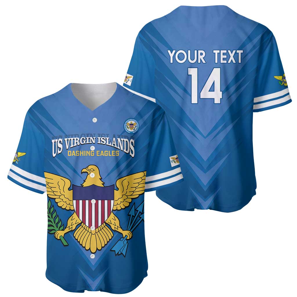 Custom US Virgin Islands Soccer Baseball Jersey Go Dashing Eagles Sporty Style - Wonder Print Shop