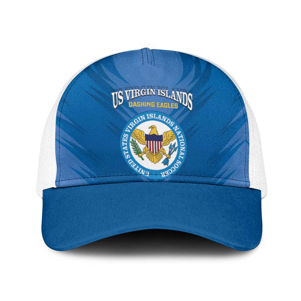 US Virgin Islands Soccer Baseball Net Cap Go Dashing Eagles Sporty Style - Wonder Print Shop