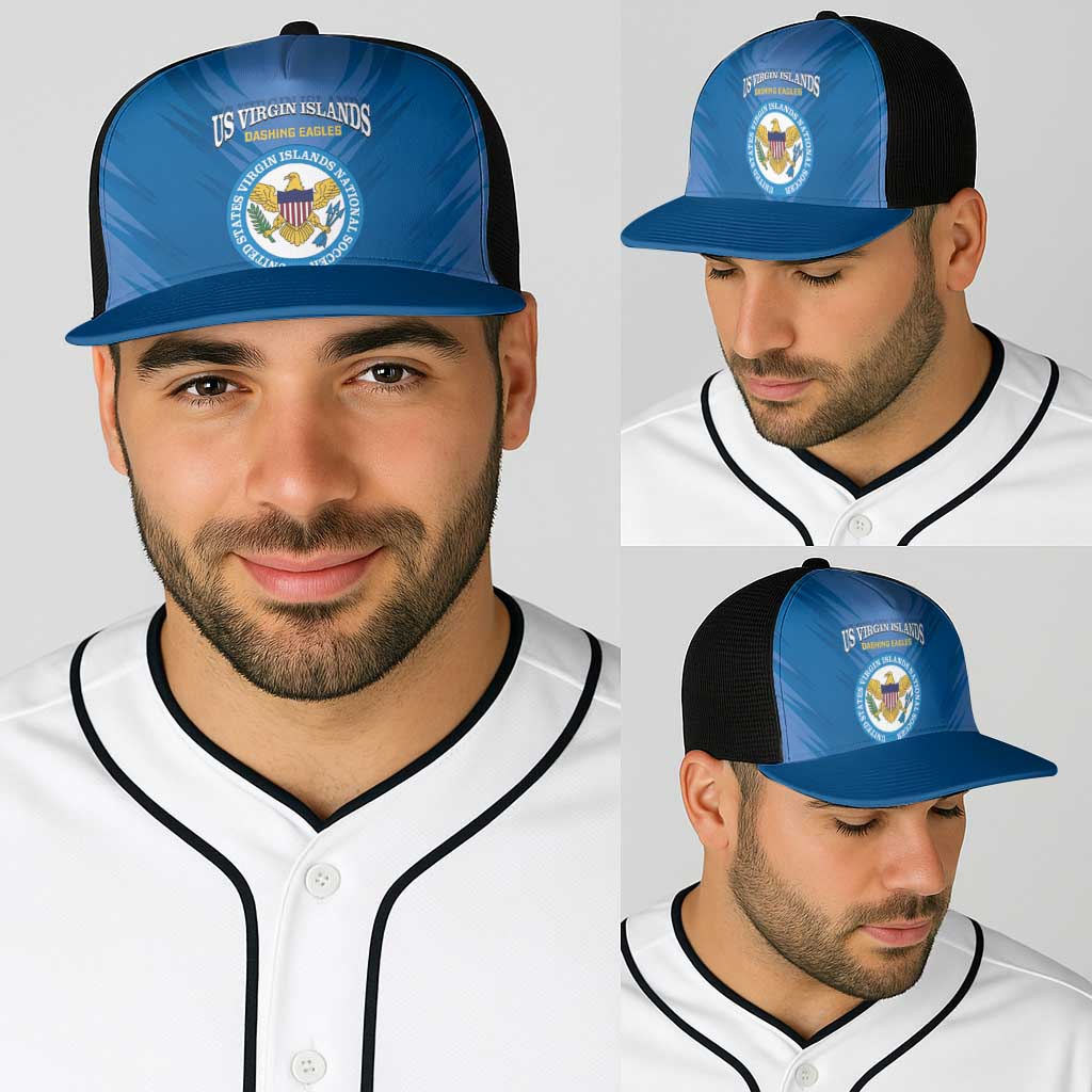 US Virgin Islands Soccer Baseball Net Cap Go Dashing Eagles Sporty Style - Wonder Print Shop