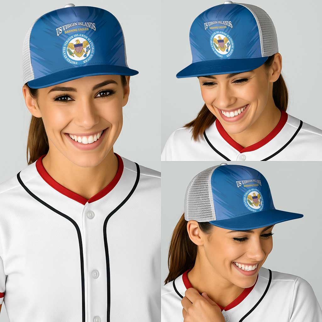 US Virgin Islands Soccer Baseball Net Cap Go Dashing Eagles Sporty Style - Wonder Print Shop