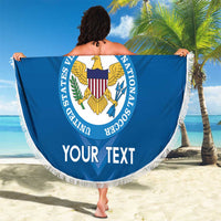 Custom US Virgin Islands Soccer Beach Blanket Go Dashing Eagles Sporty Style - Wonder Print Shop