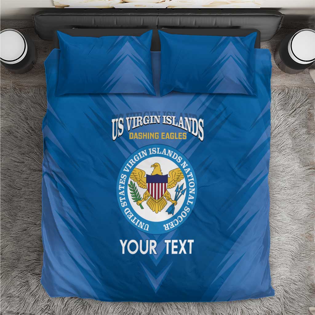 Custom US Virgin Islands Soccer Bedding Set Go Dashing Eagles Sporty Style - Wonder Print Shop