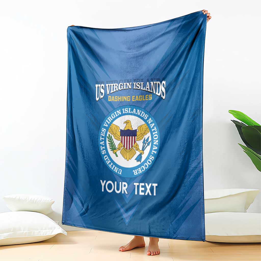 Custom US Virgin Islands Soccer Blanket Go Dashing Eagles Sporty Style
