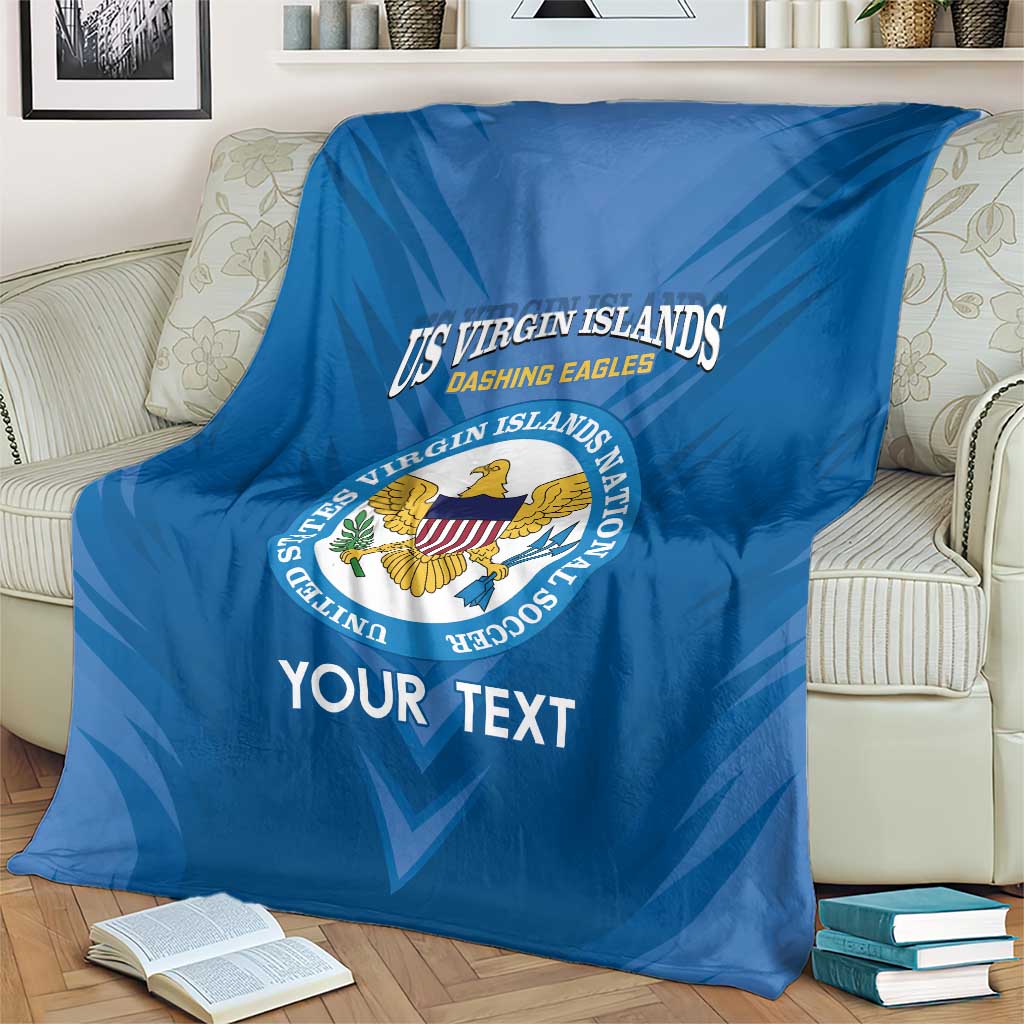Custom US Virgin Islands Soccer Blanket Go Dashing Eagles Sporty Style