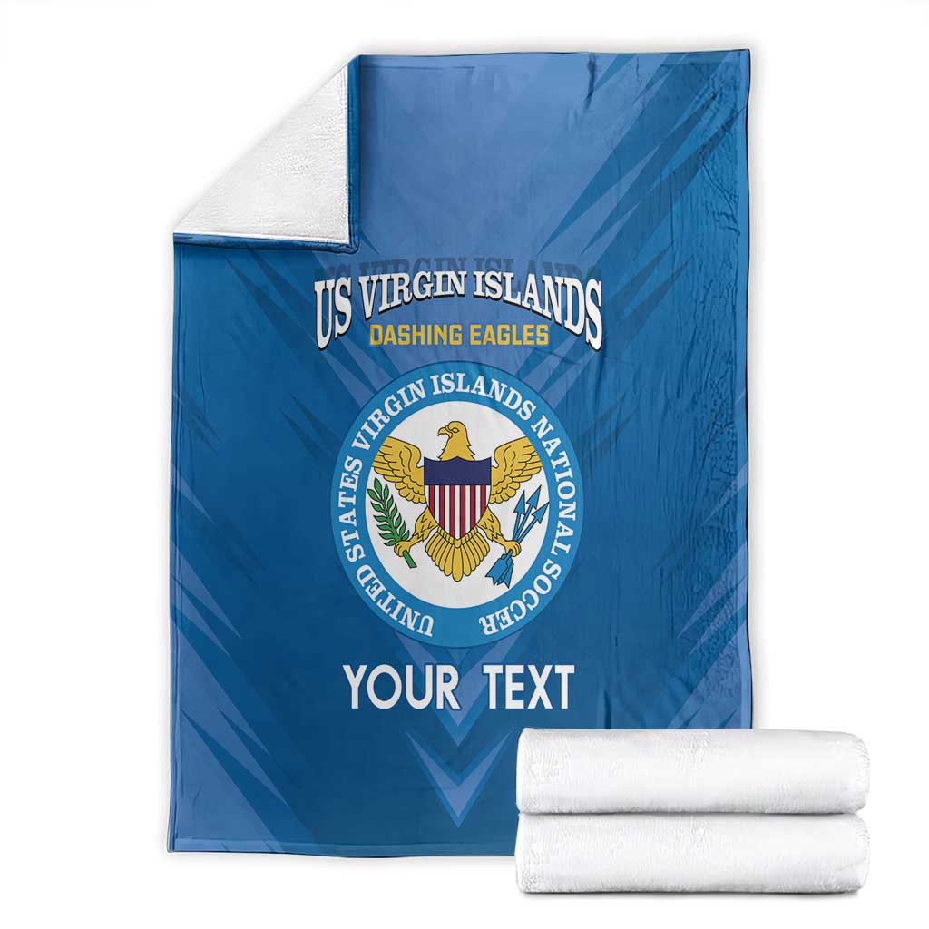 Custom US Virgin Islands Soccer Blanket Go Dashing Eagles Sporty Style