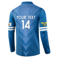 Custom US Virgin Islands Soccer Button Sweatshirt Go Dashing Eagles Sporty Style - Wonder Print Shop