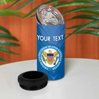 Custom US Virgin Islands Soccer 4 in 1 Can Cooler Tumbler Go Dashing Eagles Sporty Style