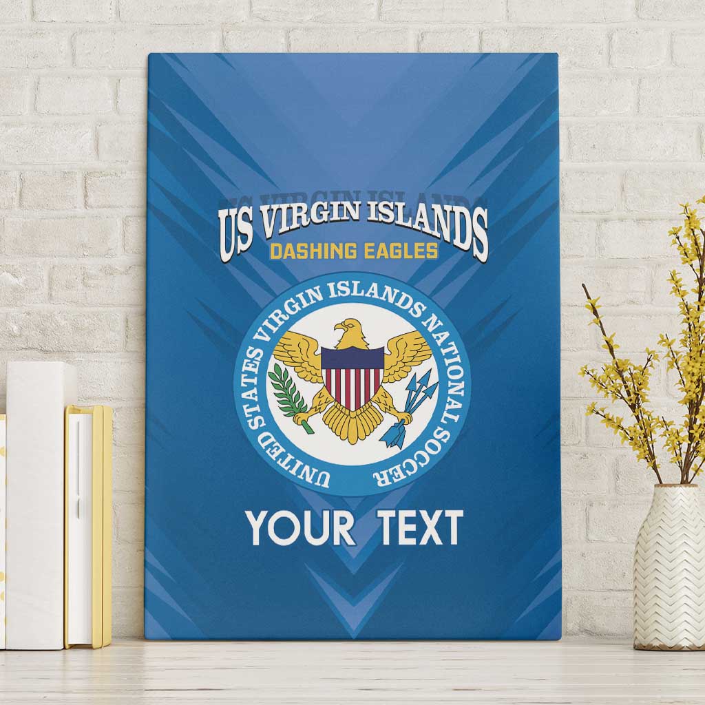 Custom US Virgin Islands Soccer Canvas Wall Art Go Dashing Eagles Sporty Style - Wonder Print Shop