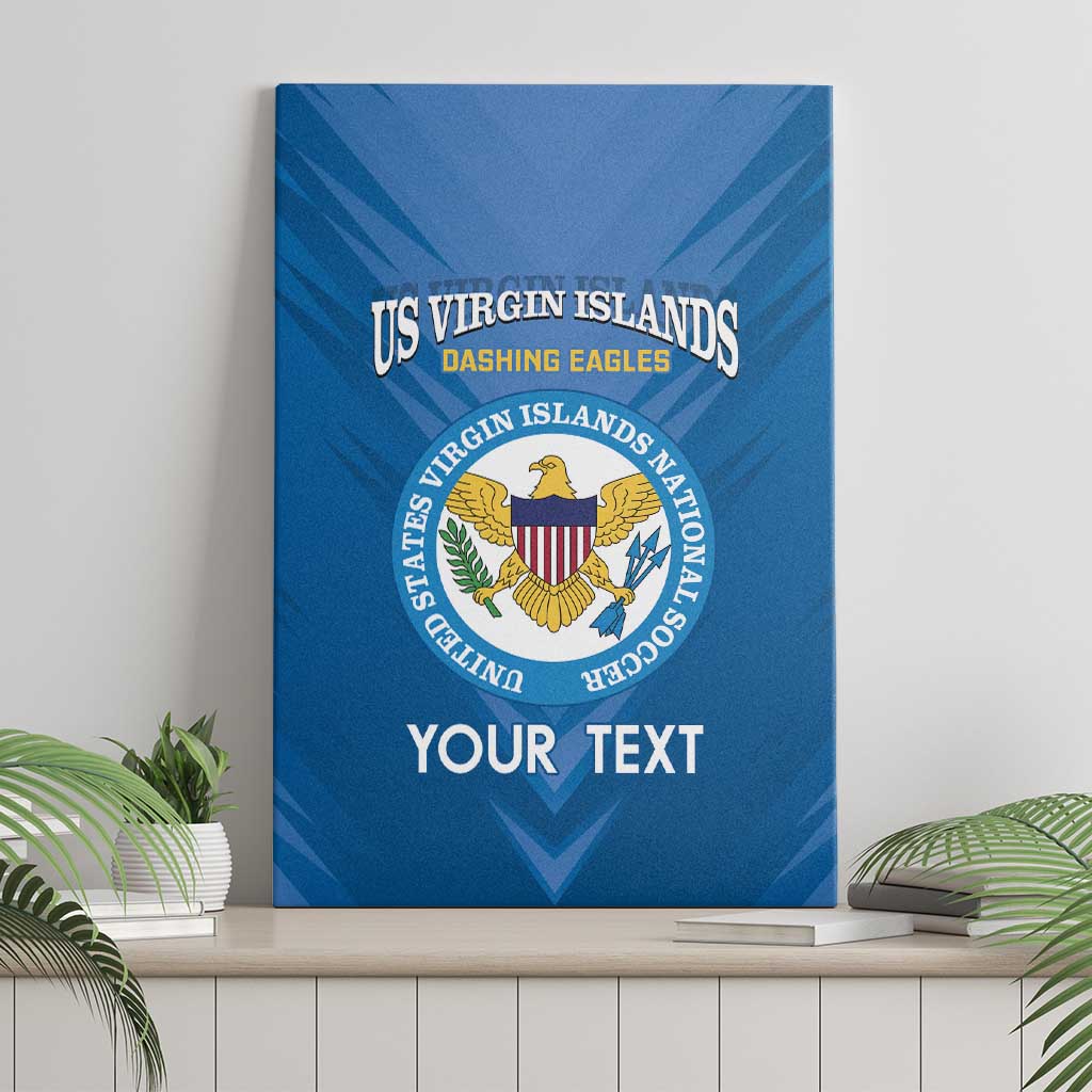 Custom US Virgin Islands Soccer Canvas Wall Art Go Dashing Eagles Sporty Style - Wonder Print Shop