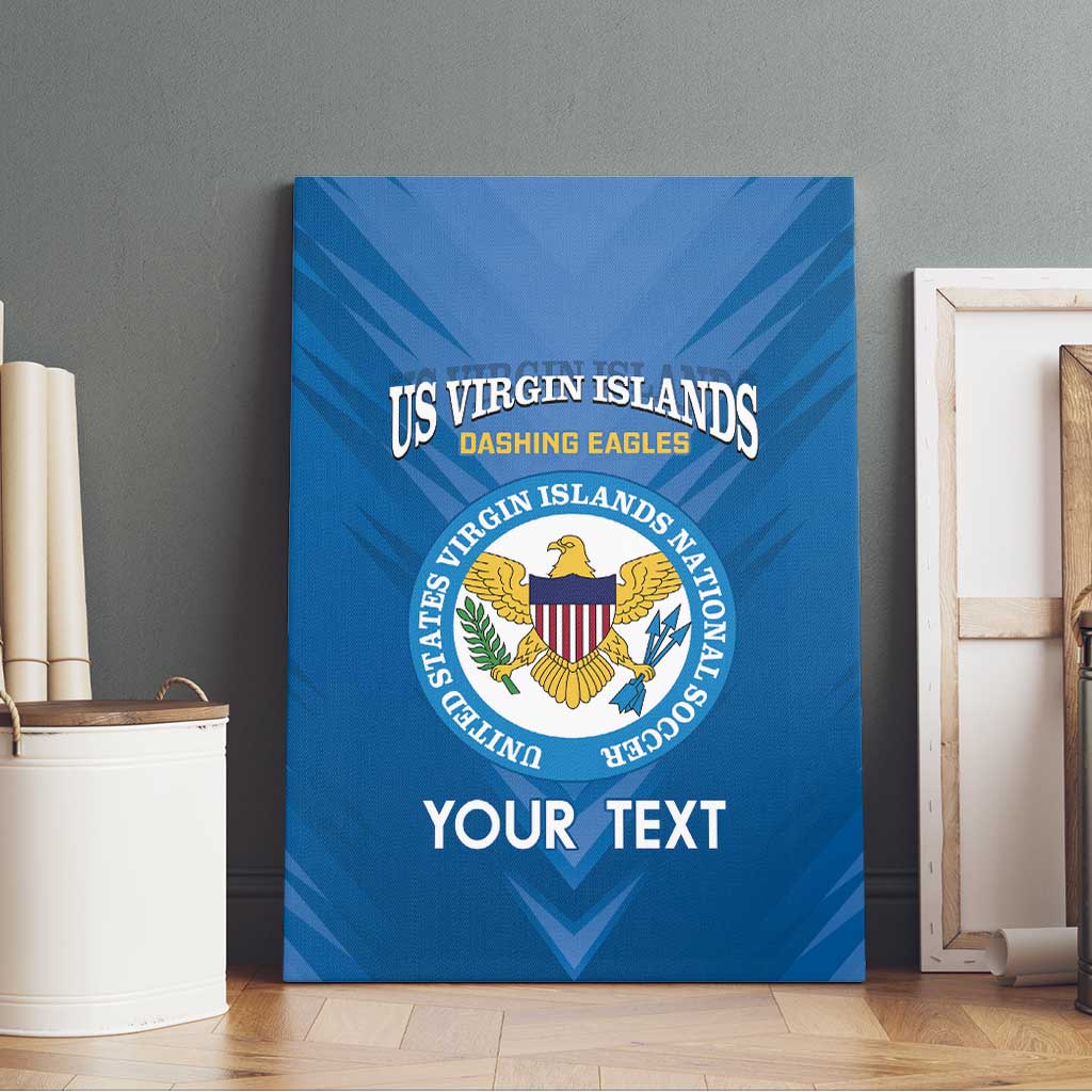 Custom US Virgin Islands Soccer Canvas Wall Art Go Dashing Eagles Sporty Style - Wonder Print Shop