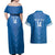 Custom US Virgin Islands Soccer Couples Matching Off Shoulder Maxi Dress and Hawaiian Shirt Go Dashing Eagles Sporty Style